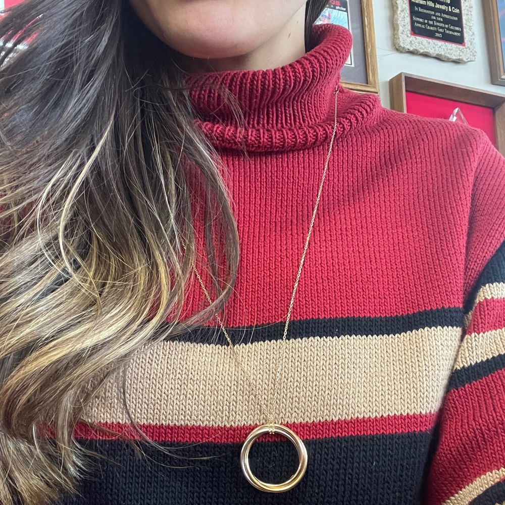 Roberto Coin 18K Tri-Tone Infinity Necklace on Rosegold Chain